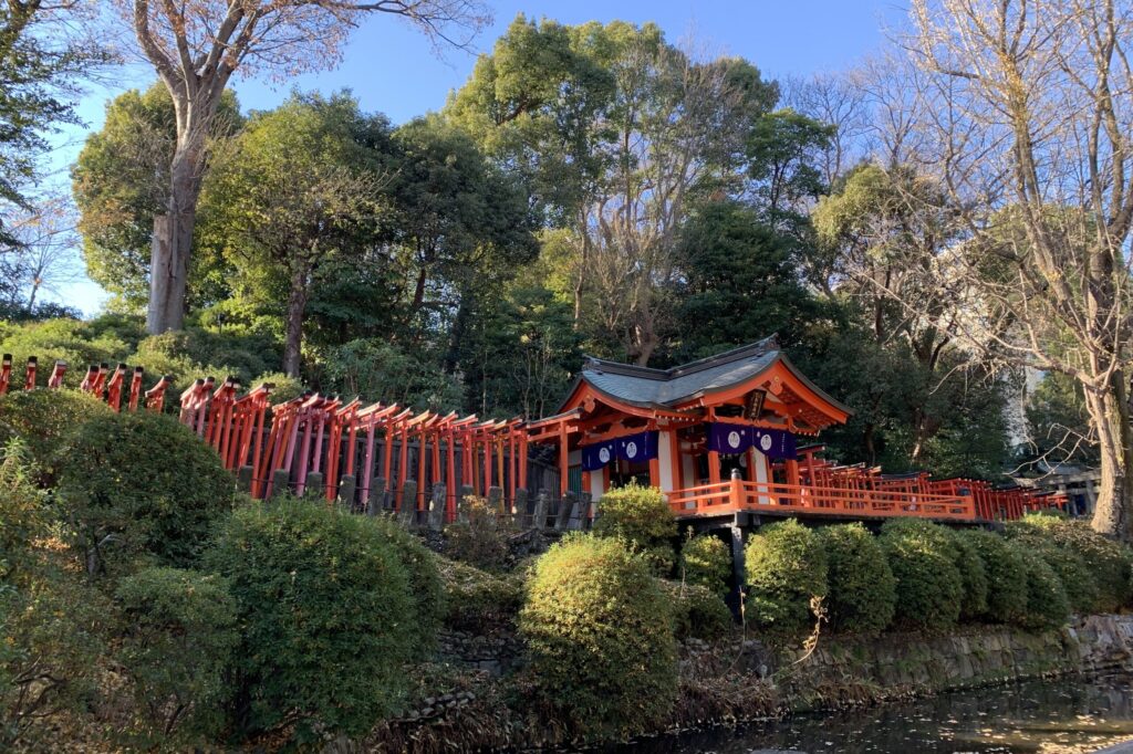 Nezu Shrine Otome Inari with Torii, Ueno, Tokyo