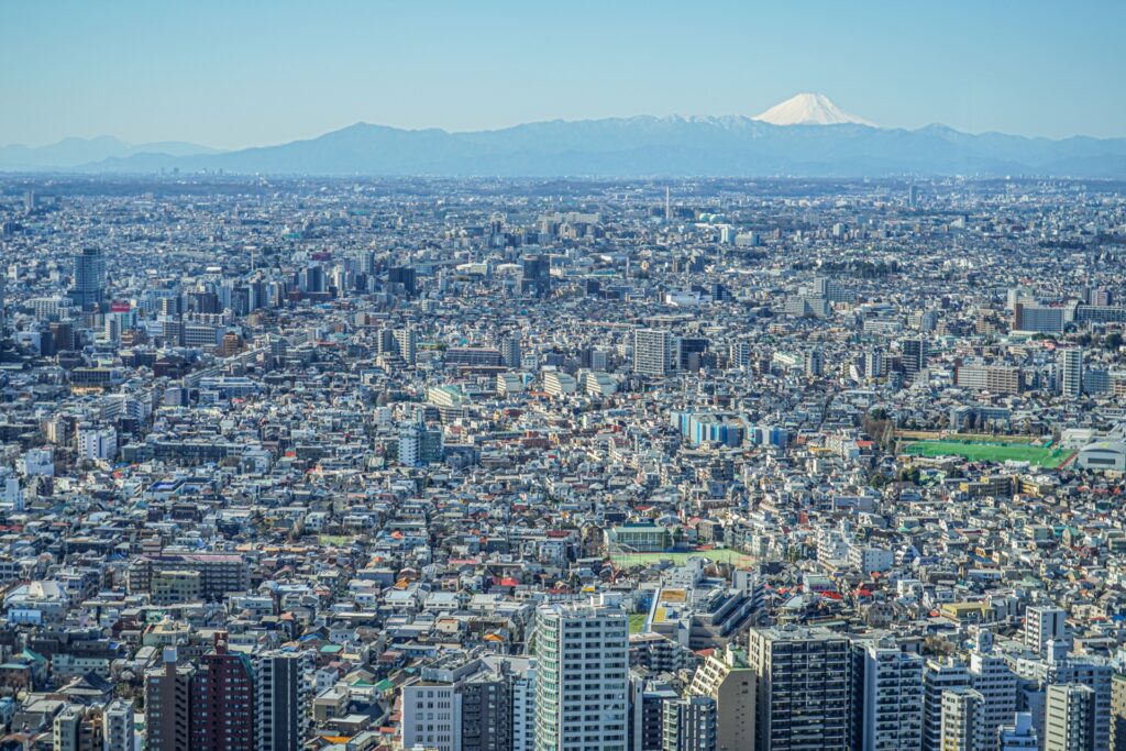 Mt. Fuji from Tokyo Metropolitan Government Office, Tokyo Walking Guide