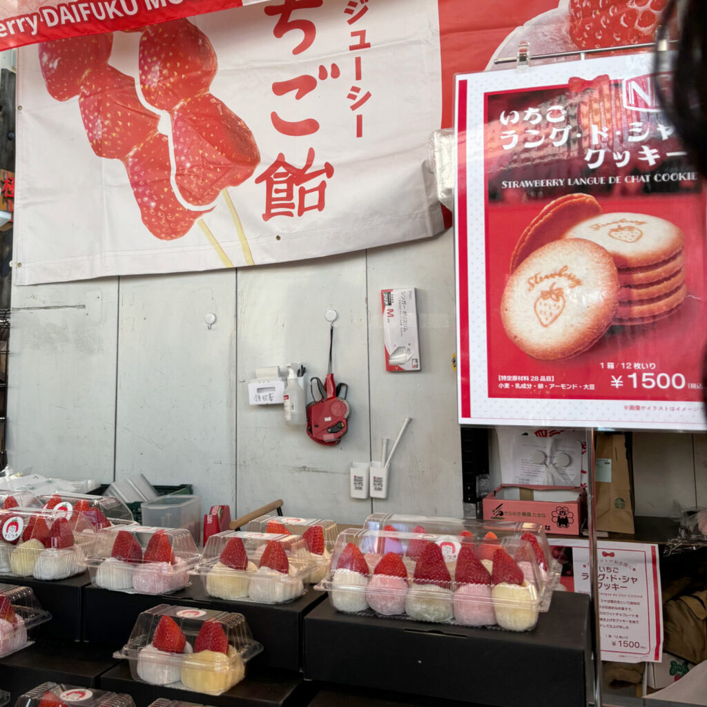 Strawberry Wrapped by Soft Rice Cake, Tsukiji Outer Market, Tokyo