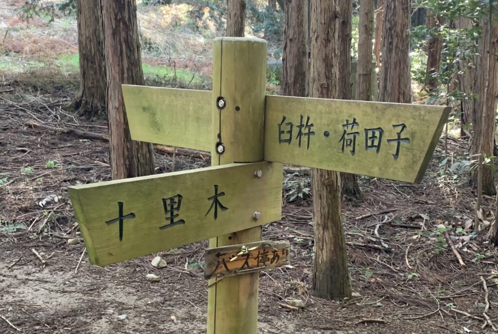 Fork in the pass to Jurigi, Akiruno/Akigawa Valley, Tokyo