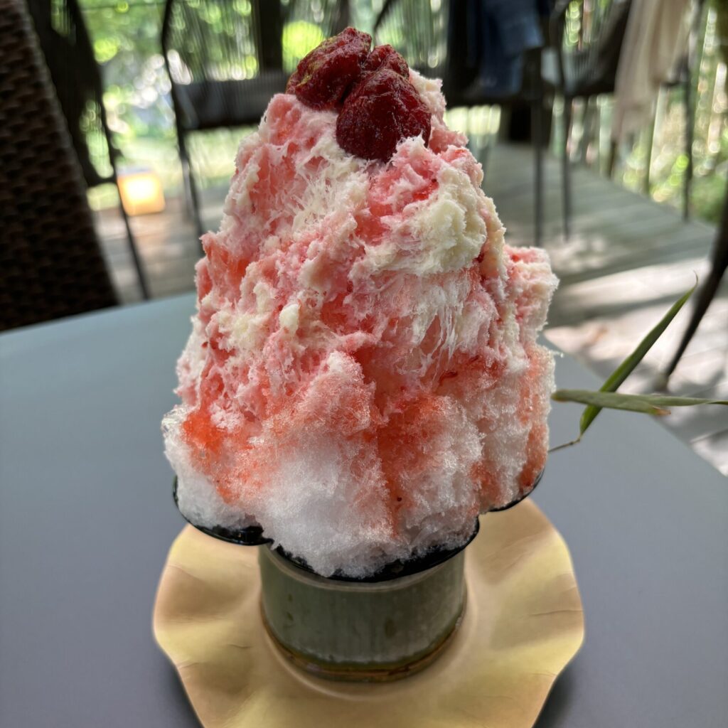 Shaved Ice with natural ice at Kurochaya, Akiruno/Akigawa Valley, Tokyo