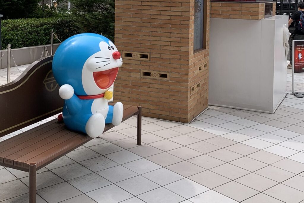 A bench with Doraemon, DiverCity Tokyo, Odaiba Seaside Park, Tokyo