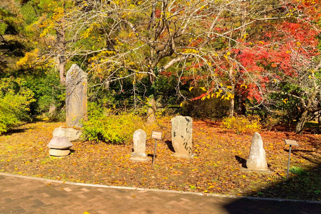 Stone monument at Okutama Lake, Okutama, Tokyo Walking Guide