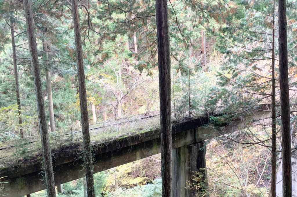 Old railway track, Turnoff on the Okutama Old Road, Okutama, Tokyo Walking Guide